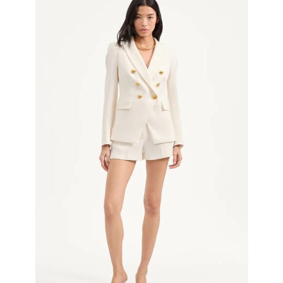 Veronica Beard Miller Linen Dickey Jacket in Off White - Picture 2 of 15